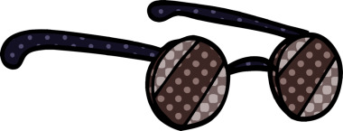 Bir insan tarafından çizilmiş karalama gözlüğü.