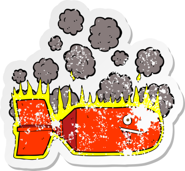 Bir insan tarafından çizilmiş bir çizgi film bombasının gerilimli yapıştırması.