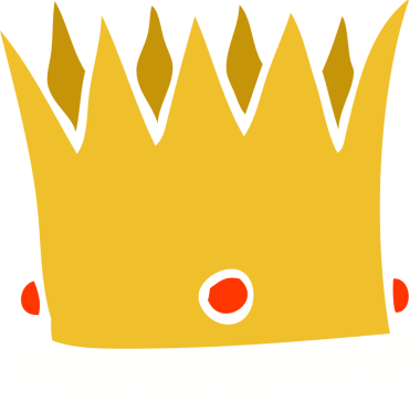 Bir insan tarafından çizilmiş kraliyet tacını karala