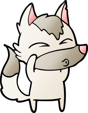 Bir insan tarafından çizilmiş bir kurt düdüğü.