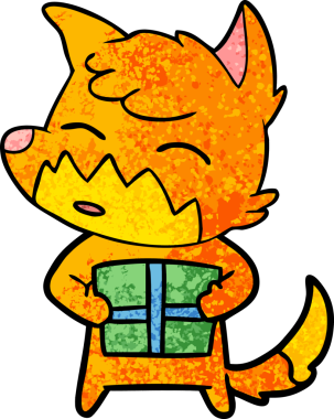 bir insan tarafından çizilmiş tilki çizgi filmi