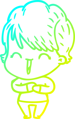 Bir insan tarafından çizilmiş gülen bir karikatür çizimi.