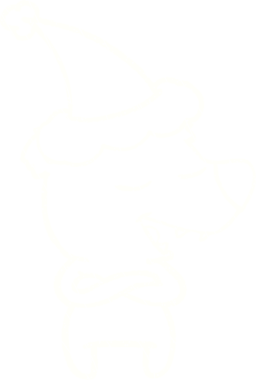 Bir insan tarafından çizilmiş Noel Ayısı Tebeşiri