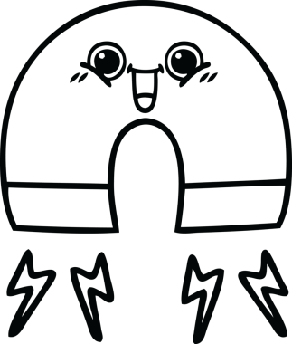 Bir insan tarafından çizilmiş mıknatıs çizimi