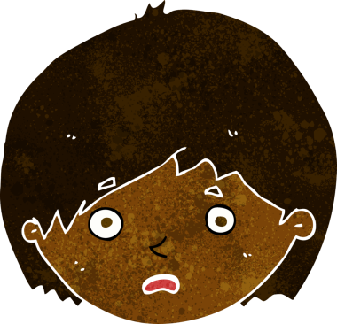 Bir insan tarafından çizilmiş mutsuz çocuk çizgi filmi.