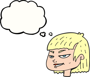 Serbest çizim düşünce balonu karikatürü bir insan tarafından çizilmiş gibi görünüyor.