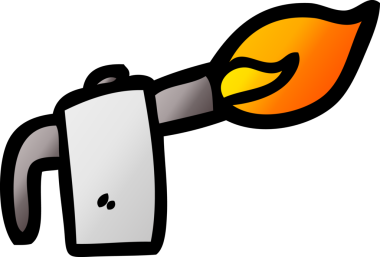 Bir insan tarafından çizilmiş kaynak makinesi.