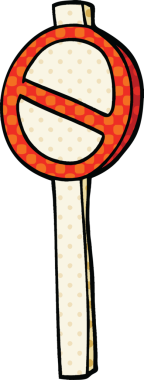 bir insan tarafından çizilmiş çizgi roman tarzı uyarı işareti