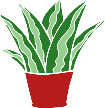 Bir insan tarafından çizilmiş karalama evi bitkisi.