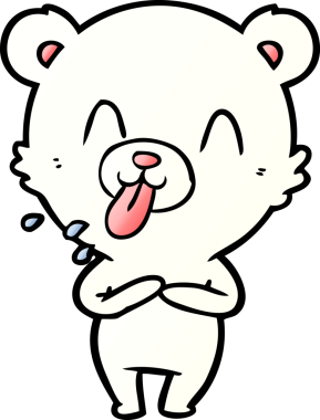 Bir insan tarafından çizilmiş kutup ayısı karikatürü