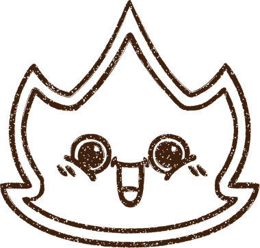 Bir insan tarafından çizilmiş Ateş Sembolü Kömür Çizimi