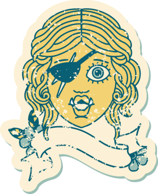 Retro Dövme Biçimli Ork karakteri bir insan tarafından çizilmiş