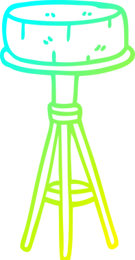 Bir insan tarafından çizilen kahvaltı taburesinin soğuk gradyan çizgisi.