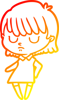 Bir insan tarafından çizilmiş bir karikatür kadın çizimi