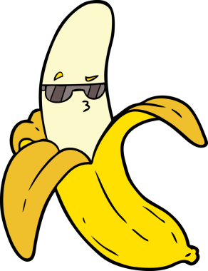 bir insan tarafından çizilmiş muz karikatürü