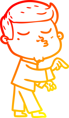 Bir insan tarafından çizilen çizgi film modelinin sıcak çizgi çizimi.