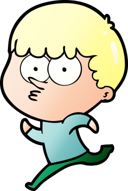 Çizgi film meraklısı çocuk bir insan tarafından çizilmiş.