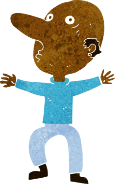 Bir insan tarafından çizilmiş orta yaşlı bir adam.