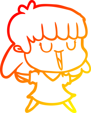 Bir insan tarafından çizilmiş bir karikatür kadın çizimi