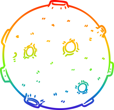 gökkuşağı gradyan çizgisi bir insan tarafından çizilmiş bir çizgi ayın çizimi