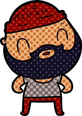 Bir insan tarafından çizilmiş sakallı bir adam.