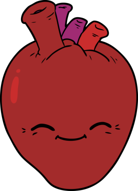 bir insan tarafından çizilmiş mutlu bir kalp.