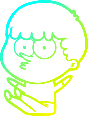 Bir çizgi film karakterinin soğuk çizgi çizimi bir insan tarafından çizilmeyi bekliyordu.