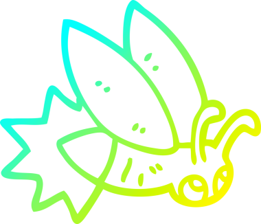 Bir insan tarafından çizilen ateş böceğinin soğuk gradyan çizgisi.