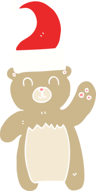 Bir insan tarafından çizilmiş oyuncak ayının düz renk çizimi