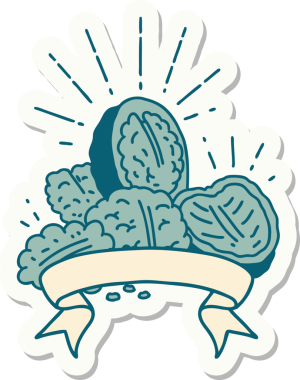 Bir insan tarafından çizilmiş dövmeli ceviz etiketi.