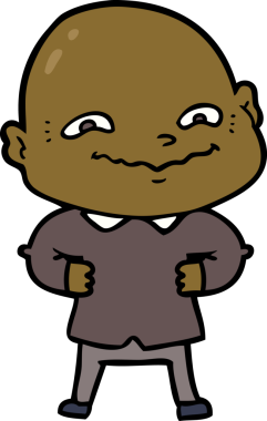 Bir insan tarafından çizilmiş ürkütücü bir çizgi film.