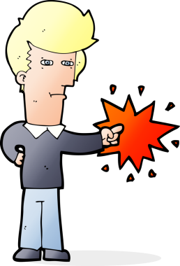 Bir insan tarafından çizilmiş çizgi filmci.