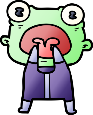 Bir insan tarafından çizilmiş garip uzaylı çizgi filmi.