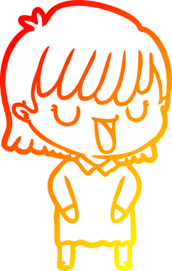 Bir insan tarafından çizilmiş bir karikatür kadın çizimi