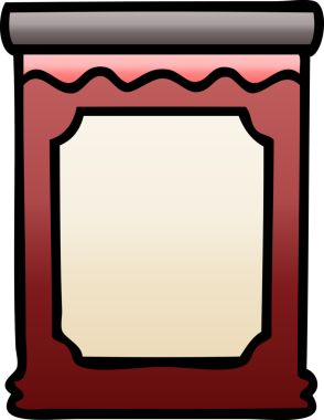 bir insan tarafından çizilmiş yaban mersini reçeli.