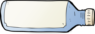 Bir insan tarafından çizilmiş su şişesi.