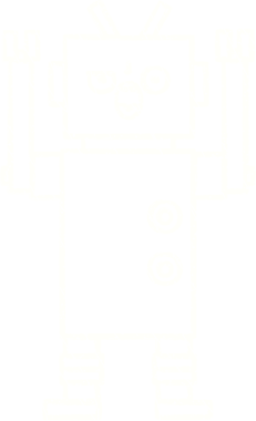 Bir insan tarafından çizilen robot tebeşiri.