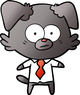 Bir insan tarafından çizilmiş sinirli köpek patronu.