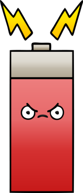 Bir insan tarafından çizilen bataryanın gölgelenmiş karikatürü