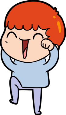 Bir insan tarafından çizilmiş mutlu bir adam.