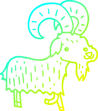 Bir insan tarafından çizilmiş bir keçi çizimi.