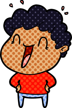 Bir insan tarafından çizilmiş mutlu bir adam.