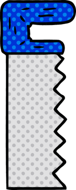 İnsan eliyle çizilmiş bir metal testerenin karalaması.