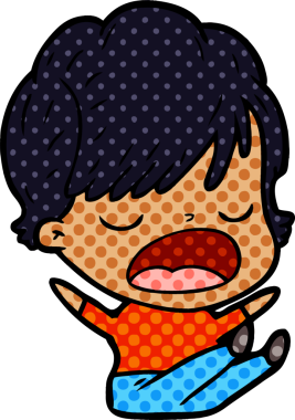 Bir insan tarafından çizilmiş bir karikatür kadın konuşuyor.