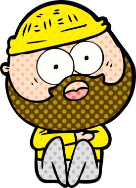 Çizgi film bir insan tarafından çizilmiş sakallı adamı şaşırttı