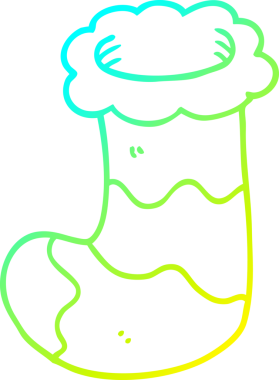 Bir insan tarafından çizilmiş bir karikatür çiziminin soğuk gradyan çizimi