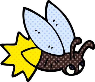 Bir insan tarafından çizilmiş karalama ateşböceği.