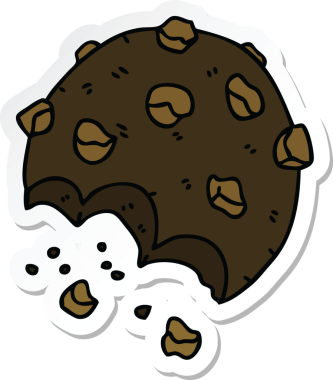 Bir insan tarafından çizilmiş garip bir el çerezinin çıkartması.