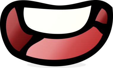 Bir insan tarafından çizilmiş mutlu bir ağız.