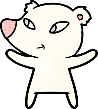 Bir insan tarafından çizilmiş kutup ayısı karikatürü